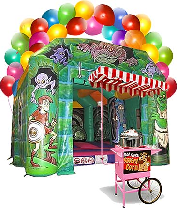Bouncy castle & balloons